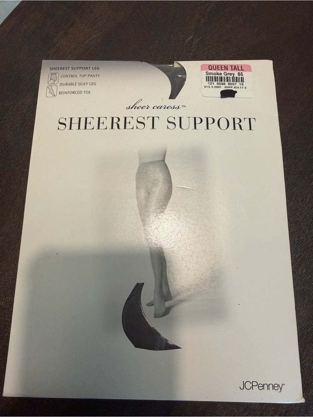 jcpenney Sheerest Support Queen Tall Pantyhose - Smoke Grey